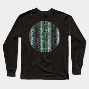Colourful gradient unique flowers leopard stripes abstract modern 272 Pattern Long Sleeve T-Shirt